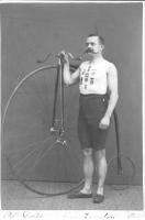Racing Cyclist Asa Dolph with his Rudge - Circa 1885