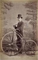 Gent with CMC "Spring and Step" Transitional Velocipede - Circa 1870